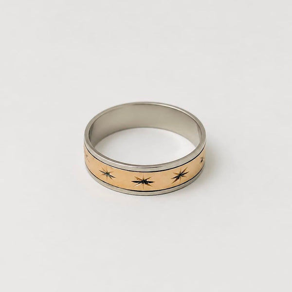 ANILLOS DE MATRIMONIO PLATA Y ORO 10K.
