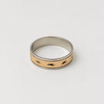 ANILLOS DE MATRIMONIO PLATA Y ORO 10K.